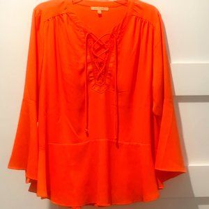 Gibson Latimer, Women's Large Orange Blouse